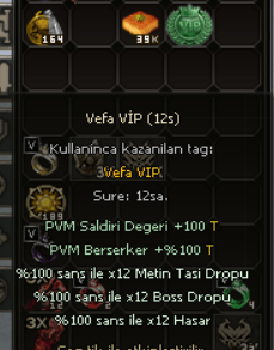 Vefa vip satılır 12 saat tane 99tl
