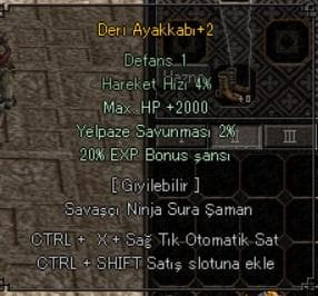 2khp 50 str kaplan 2khp 20exp ayak 19 ort +7 dolu ve 8m hepsi