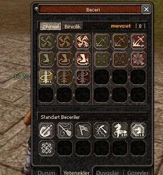 70 lvl boş zihinsel biyo bitik