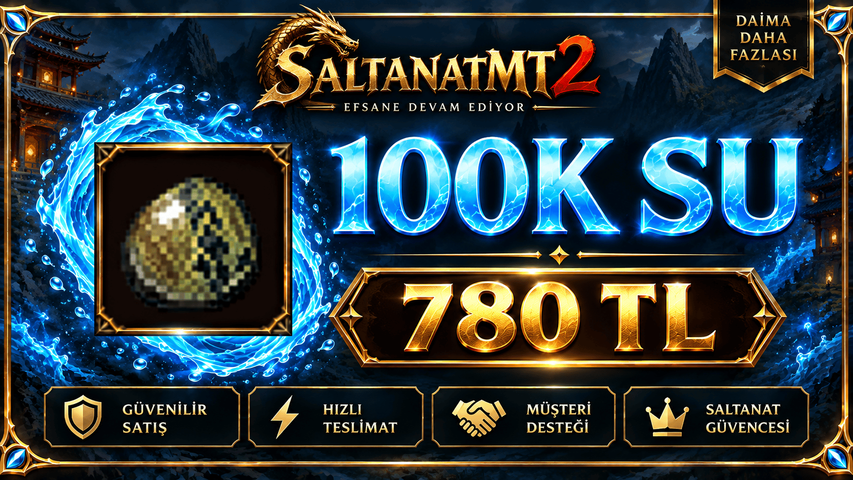 100k su satılırr