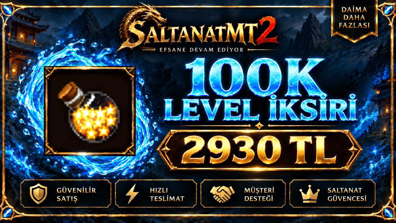 100k level ıksırı satılır