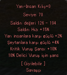 YARI İNSAN KILICI EN ELİTİ AMA