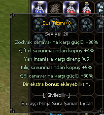 30 ZODYAK 5 KILIÇ KOPUŞ BUZ TILSIMI