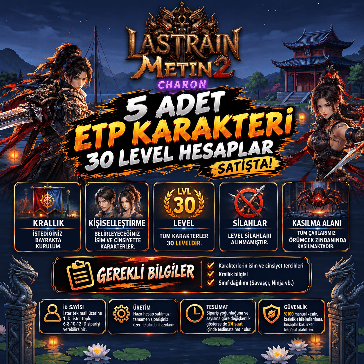 5X30 LEVEL ETP HESAPLARI İSTEĞE BAĞLI 1 VEYA 4-6-8-10-12 ID