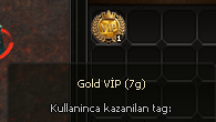 7 GÜNLÜK GOLD VİP 4X DROP 10K EPLİK İTEM