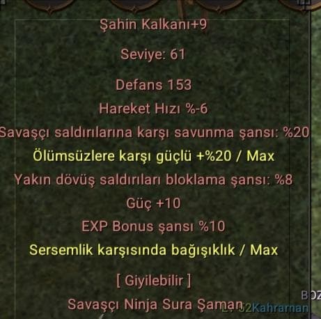 +9 ŞAHİN KALKAN P6 OYUN SONU