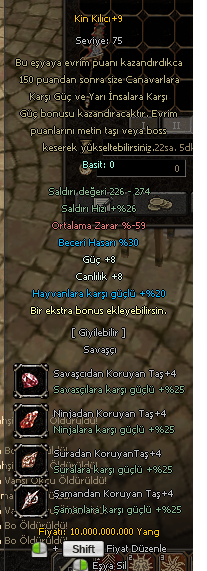 +9 KİN 4 TAŞLI 8 GÜÇ 8 CANLILIK SON EFSUN BOŞTA TEKLİF VER