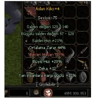 ELİT ASLAN 44 ORT 12 ZEKA 15 YARI 20 BÜYÜ HIZI TEKLİF
