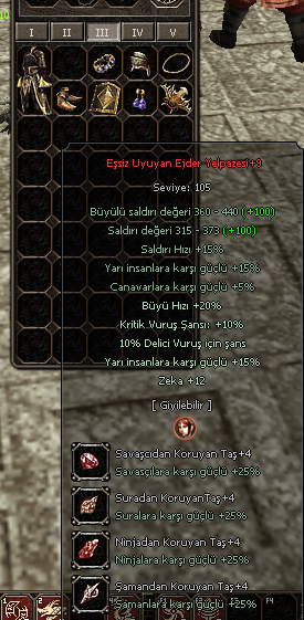 FULL EVRİMLİ EL ÜST İTEMLER İÇ İTEMLER HEPSİ BERABER SATILIK