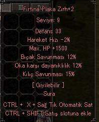 12 OK 12 BIÇAK 15 KILIÇ 1.5K HP ELİT