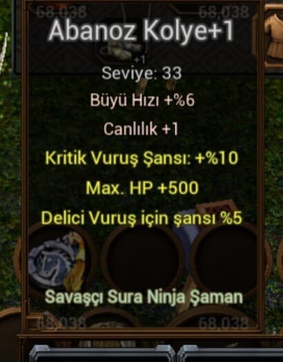 10 kritik 5 delici 500 hp kolye