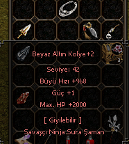 +2 BEYAZALTIN KOLYE ( 2000 HP ) 450 TL HO