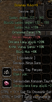 37 ORT 10 KRİT 20 ORK DOLUNAY +9