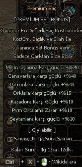 PREMİUM KOSTÜM SATILIR KILIÇ + SAÇ