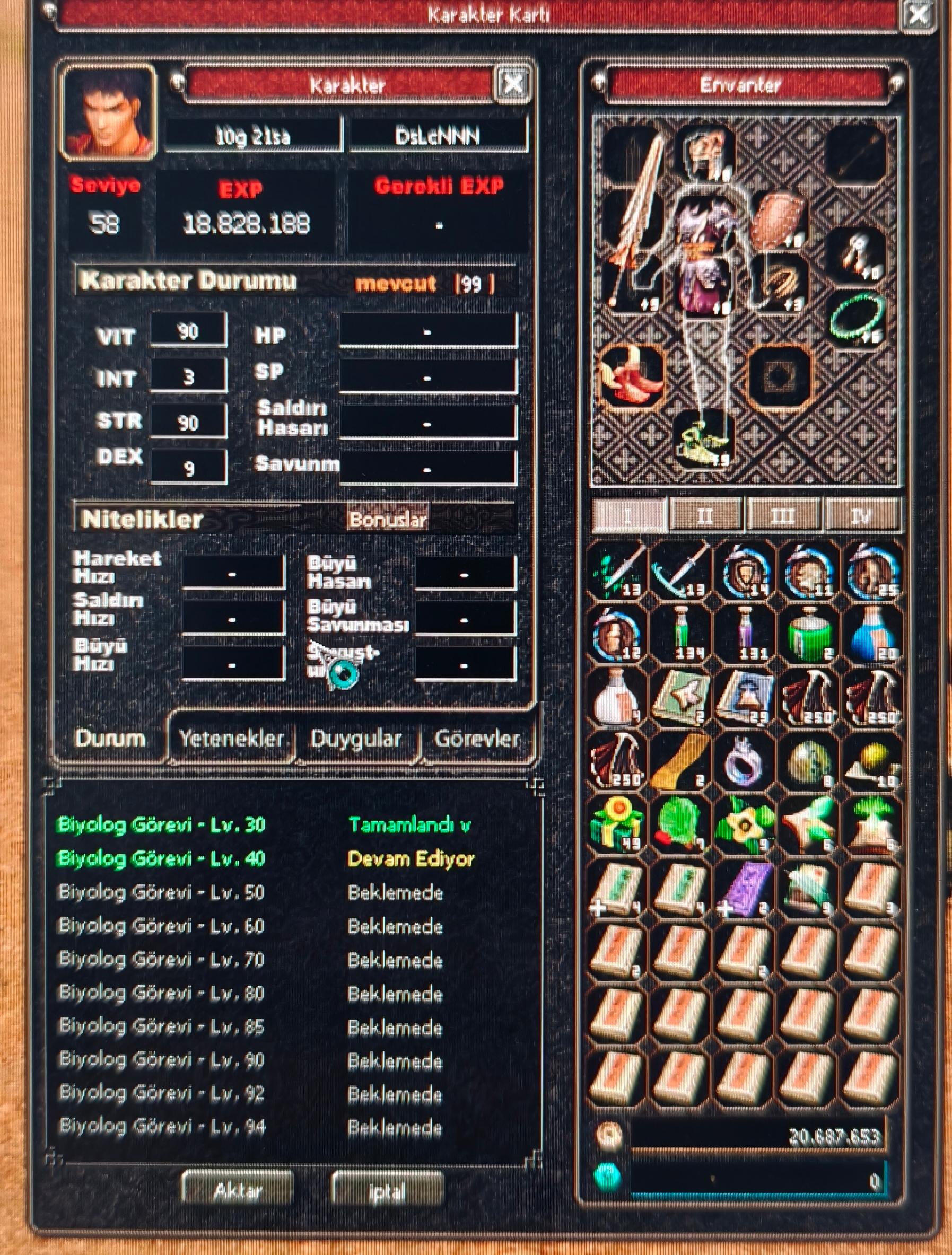 58 LEVEL SAVAŞÇI - GELİŞİME AÇIK - 51 ATEŞ