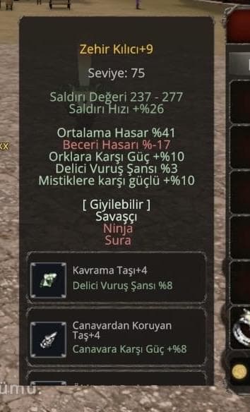 +9 ZEHİR 41 ORT 4 TAŞLI