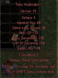 %15 Kılıç %15 Çift El +%2 Saldırı Hızı