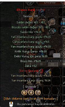 +9 B. KESKİNLİK RUNİK FULL EVRİM