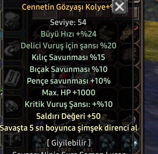 102 SEVİYE 60 K BÜYÜLÜ ORMAN SİYAH ŞEBNEMSİZ