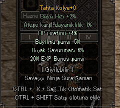 20 exp tahta kolye