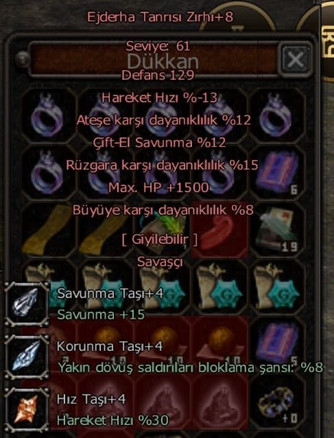 61 LVL FULL İTEMLİ 52 SİMSEK 53 ATES HAVA P BİYOLOG BİTİK