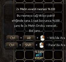 1 saatlik %100 2x metin drobu