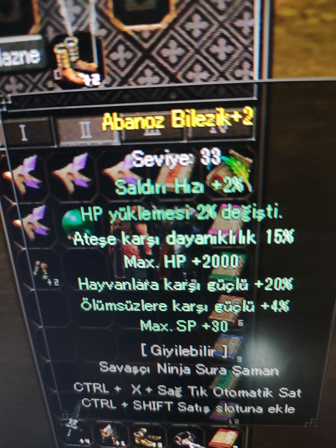 +2 ABANOZ BİLEZK 2K HP 15 ATEŞ 20 HAYVAN ELİT 2000TL