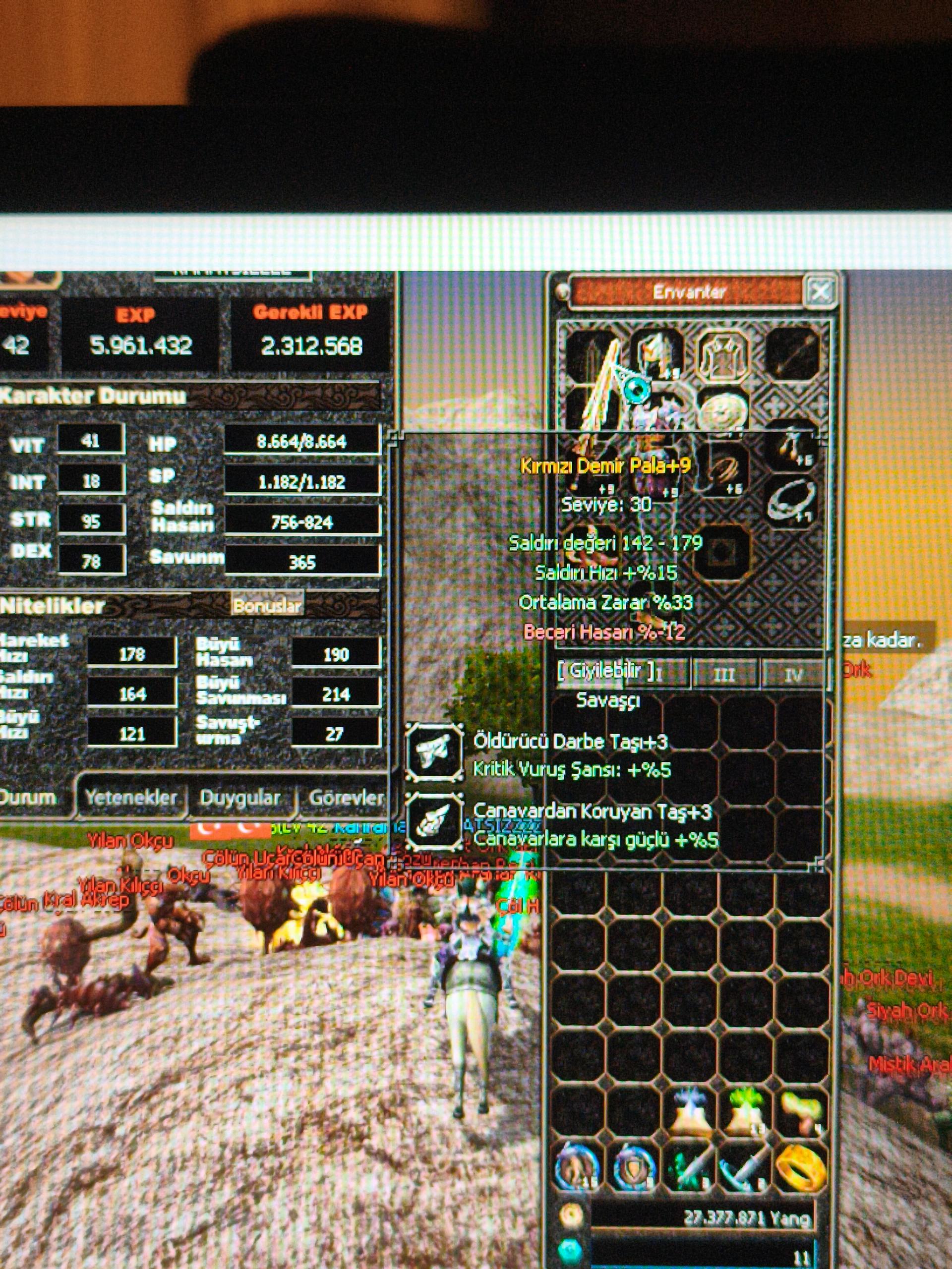 42 lvl 365 savunma vadi sohan makinası +9 itemli