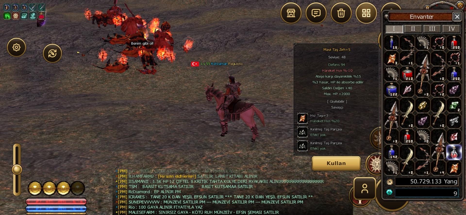 55 lvl hava g öfke g elit farmlık
