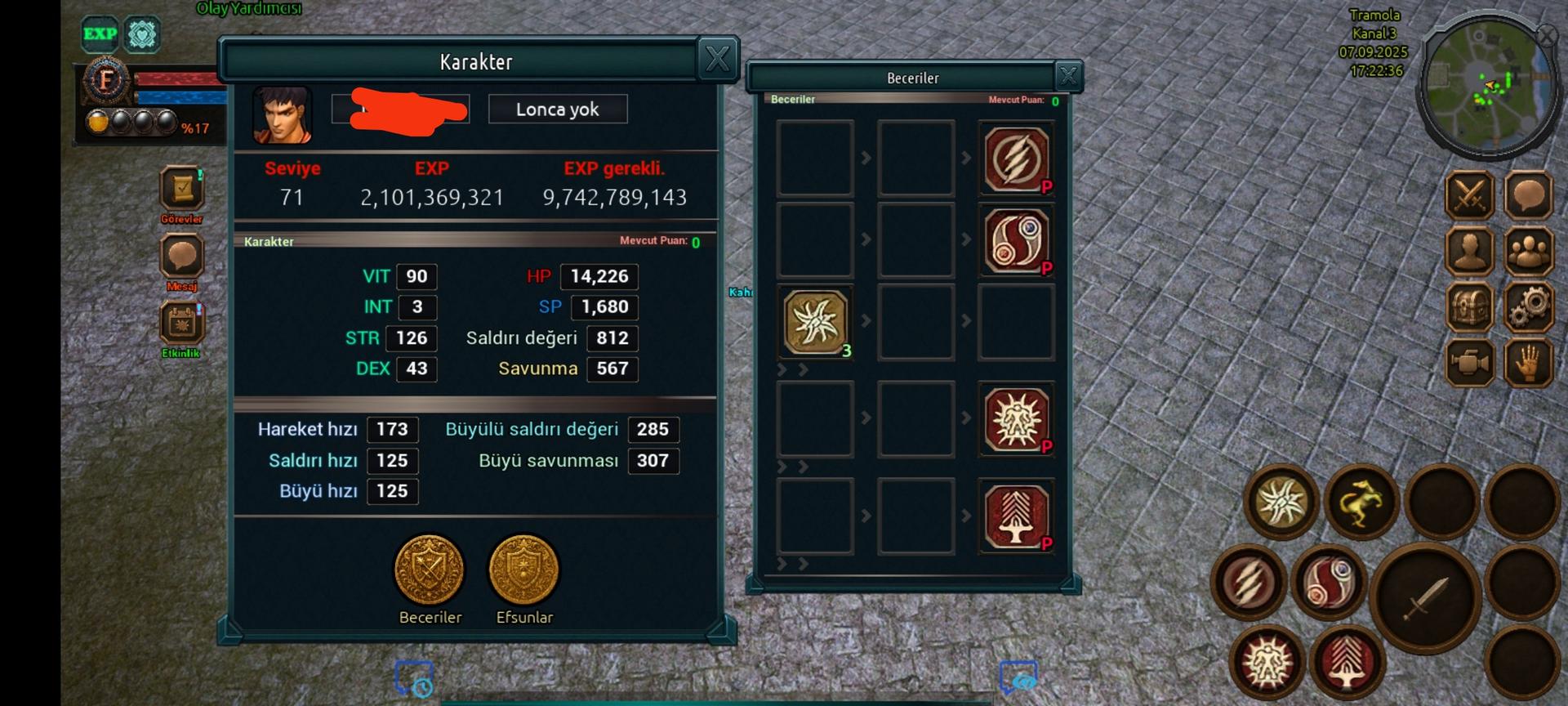 71 Lvl Bedensel (Dolu)