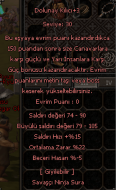 DOLUNAY KILICI HEMEN VERİLİR