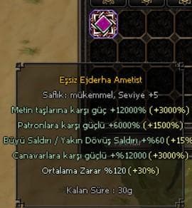 EŞSİZ MÜKEMMEL AMETİST +5 - HEMEN TESLİM