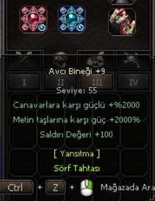 KAYKAY YANSITILMIŞ +9 AVCI BİNEĞİ - HEMEN TESLİM