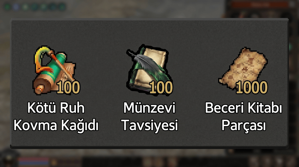 100 K.RUH - 100 MÜNZEVİ - 1000 BK PARÇASI