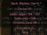 +9 GEYİK BOYNUZU YAY 100 TL 6 ORT
