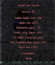 +9 ELİT KUTSAL SERT YAY