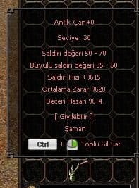 ANTİK ÇAN 20 ORTALAMA - ANINDA TESLİM MAX 3DK
