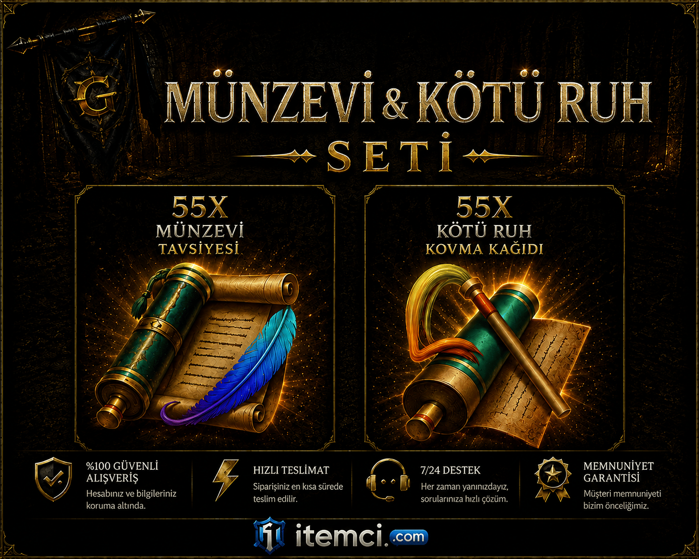 55x Münzevi 55x Kötü Ruh G1 SET
