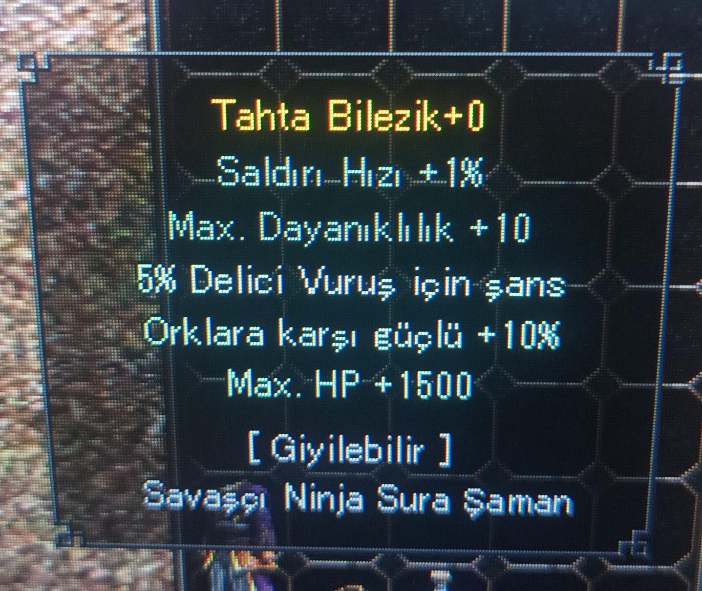 1.5k hp 5 delici 10 ork tahta bılezık sarı bayrak