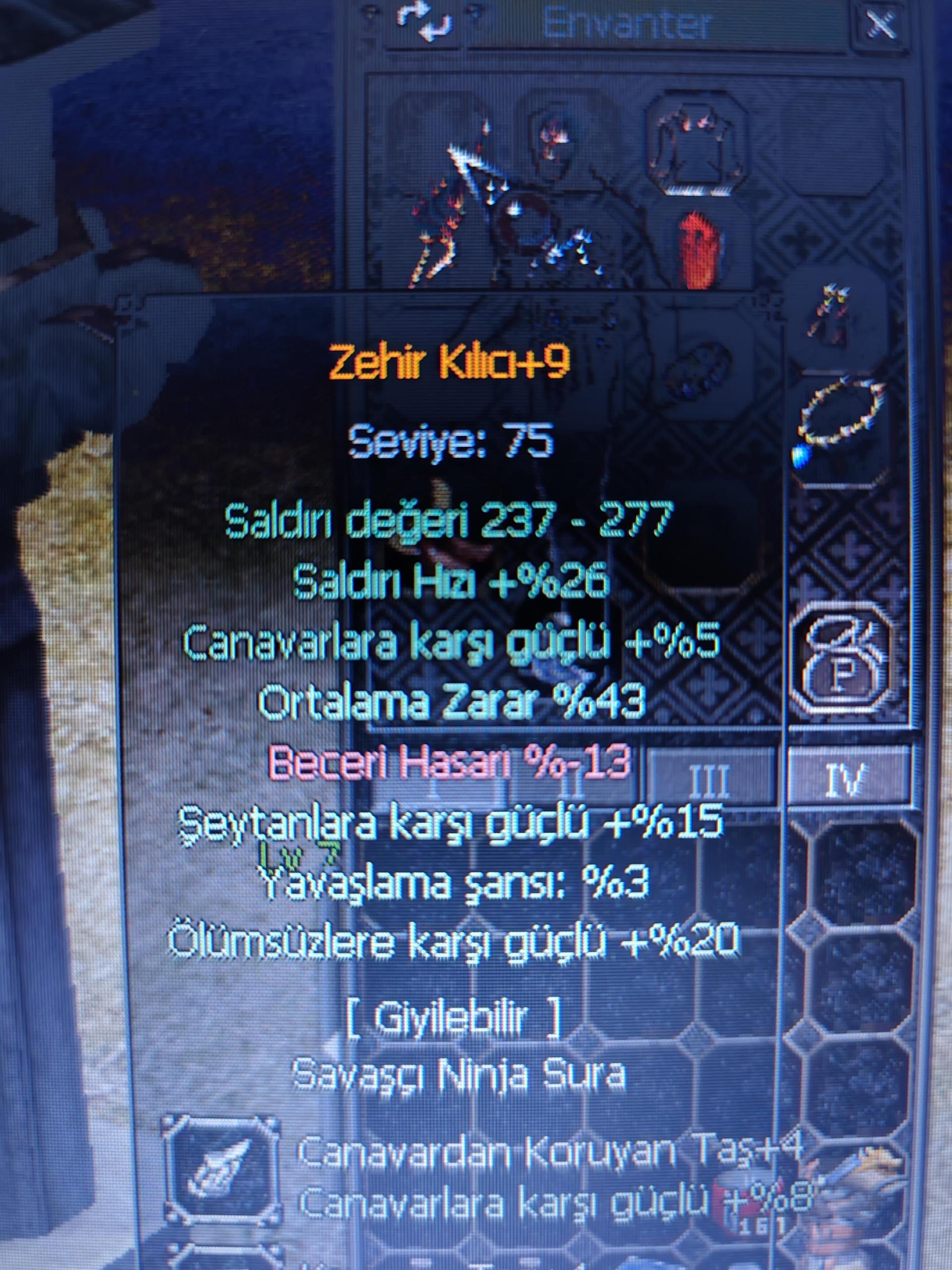 +9 ZEHİR KILICI