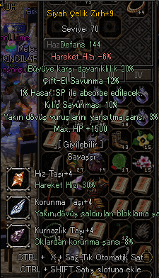 +9 SİYAH ÇELİK  / KILIC- CIFT EL - HP