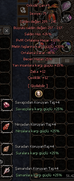 25 Beceri +9 Orkide Çan 4 Taşlı Zekalı Yarılı WS'lik
