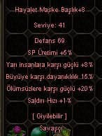 +8 ELIT HAYALET MASKE BAŞLIK
