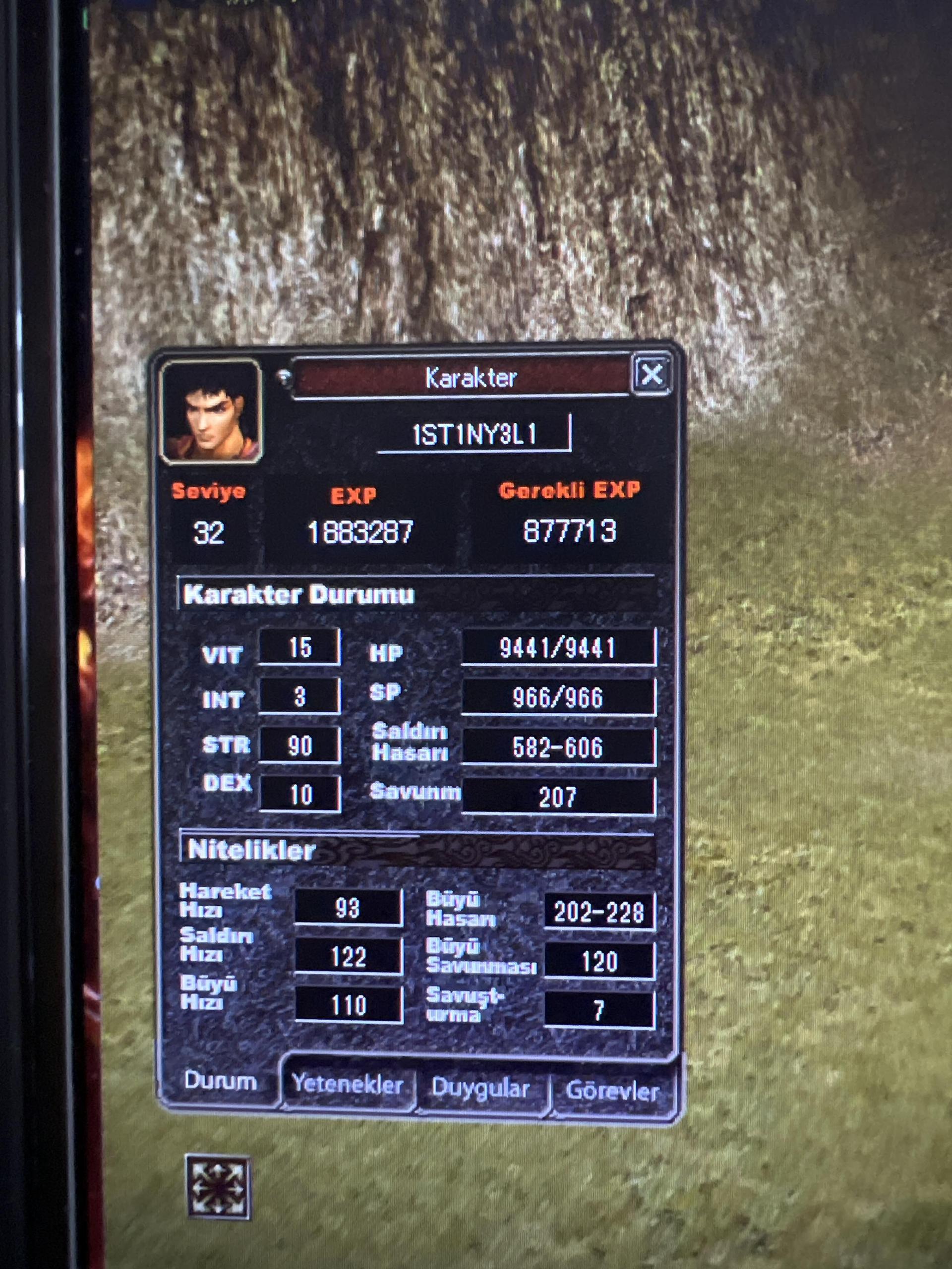 32 Lvl full str verili 9.5 k +9 itemli hesap satılır