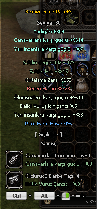 +9 KDP 52 ORT PVMLİ +4 CANAVAR KRİTİK TAŞLI