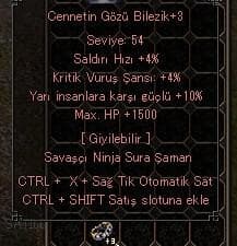 CENNETIN GOZU BILEZIK ( KRITIK-10 YARI- 1500 HP) BÖLÜM SONU CANAVARIII