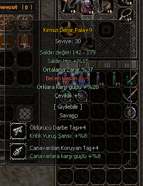+9 KDP  +37 ORT ÇEVİKLİK 5 ORK 20 +4 TAŞLI
