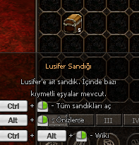 LUSİFER SANDIGI SATILIR  PM ATMANIZ YETERLİ
