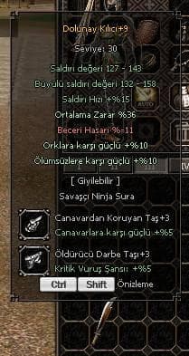 +9 36 ORT DOLUNAY KILICI +3 TAŞLI KELEPİRDEN ACİL