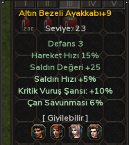 +9 altın bezeli 10 kritli